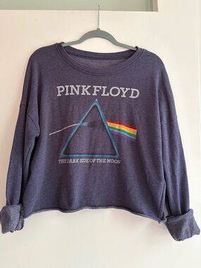 Pink Floyd Dark Side of the Moon Cropped Crewneck Sweatshirt